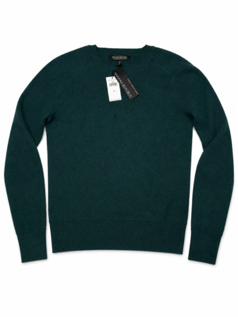 NWT Banana Republic sweater SX dark green Italian merino wool blend